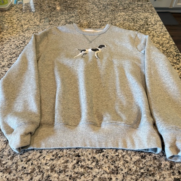 J. Crew Fleece Pointer Dog Sweatshirt - Small - Picture 1 of 6